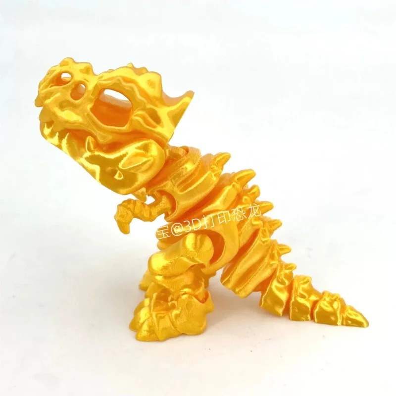 In Stock New Skeleton Bite Finger Tyrannosaurus Rex 3d Printed Dinosaur Joints Movable Children'S Dinosaur Toys Gift Ornaments