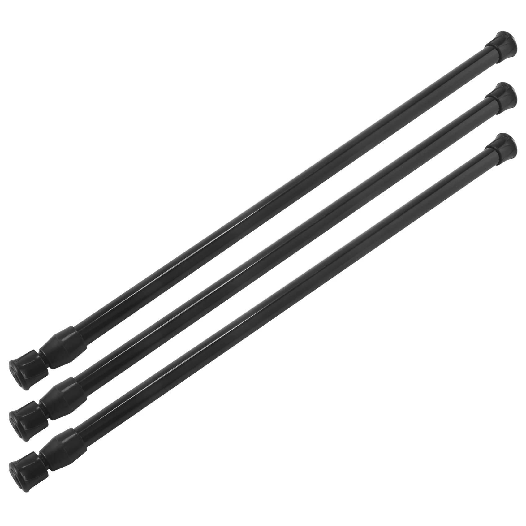 3PCS Spring Curtain Rods 16 to 28 Inch Tension Rod Spring Curtain Rod Adjustable Curtain Rod Expandable Curtain Rod