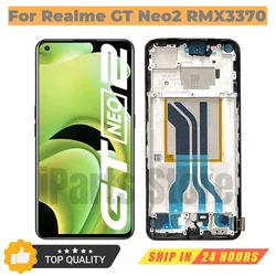 iParts Replacement New Screen For OPPO Realme GT Neo2 NEO 2 RMX3370 120Hz AMOLED Display Touch Digitizer With Frame Assembly OEM