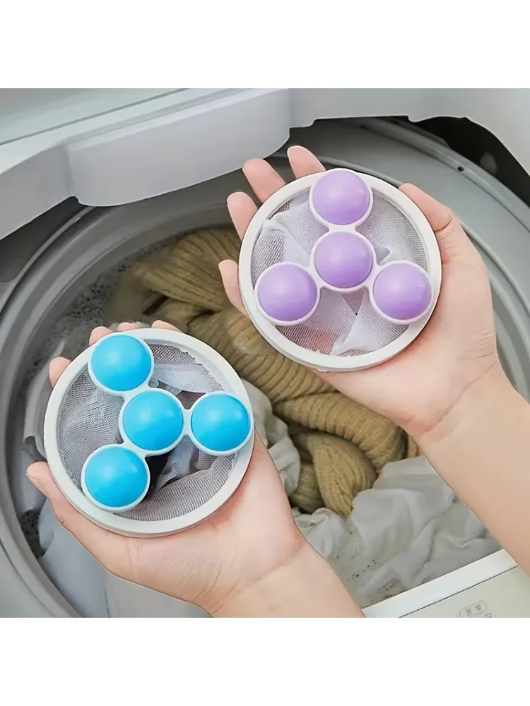 1pc Reusable Laundry Mesh Bag - Pet Hair Remover & Lint Catcher for Washing Machines, Floating Lint Filter