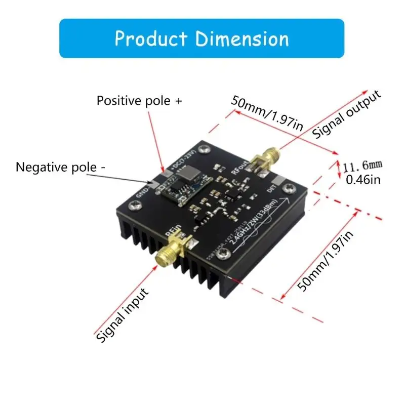 652F 2,4 GHz TRUE 2W HF -Leistungsverstärker -Schaltkarton SP132 C5 für Elektronik