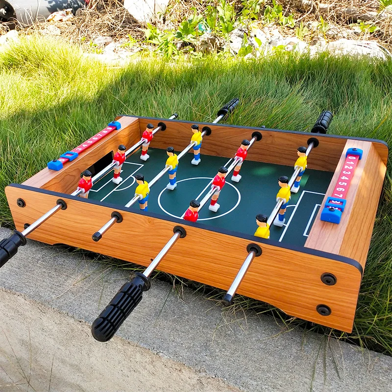 Tabletop Foosball Table- Portable Mini Table Football / Soccer Game Set with Two Balls and Score Keeper for Adults and Kids