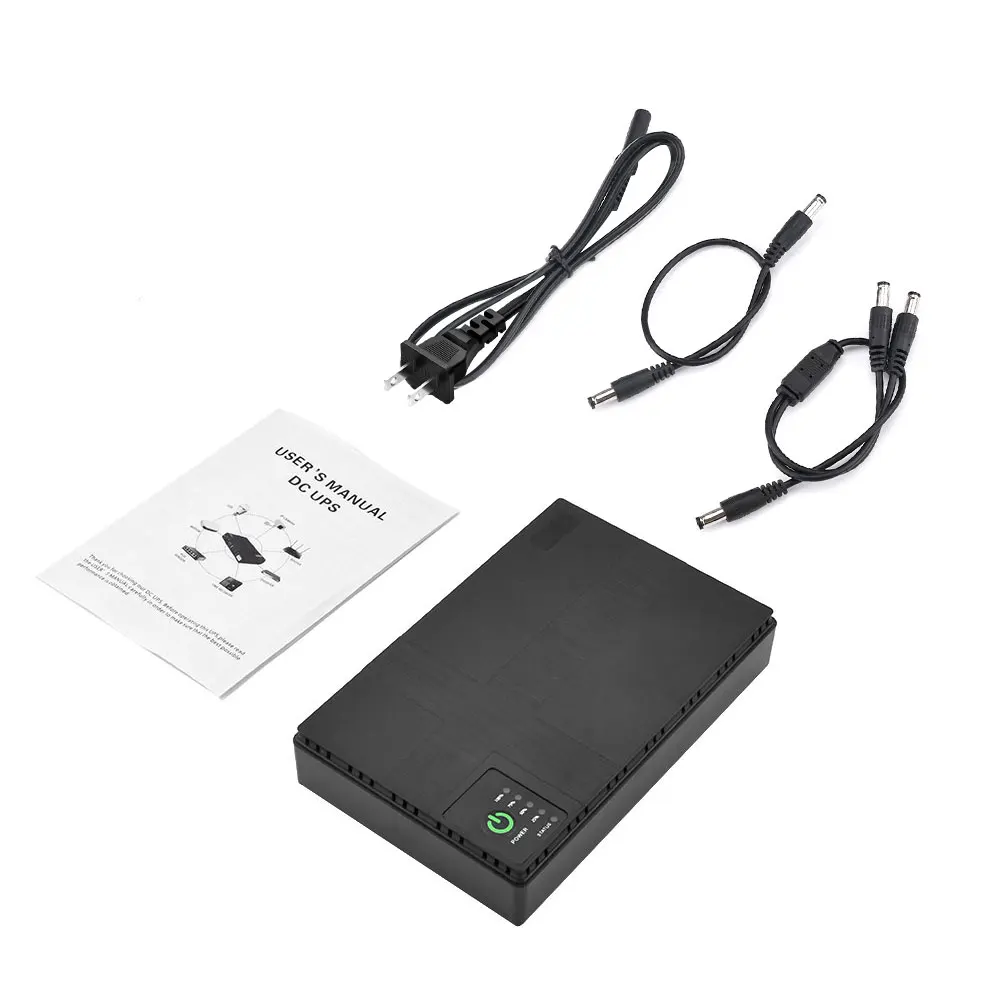 DC Router Backup Fonte de Alimentação, Fonte de Alimentação Ininterrupta, Adaptador Embutido, 8800, 10400mAh, 5V, 9V, 12V, 2A, 15V, 24V, 1A Saída