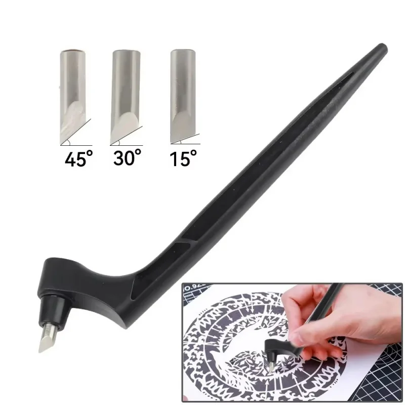 1/3sets DIY Art Cutting Tool Craft Cutting Kinfe with 360 Degrees Rotating Blade Safety Cutter Paper Knife Cutting Accessories