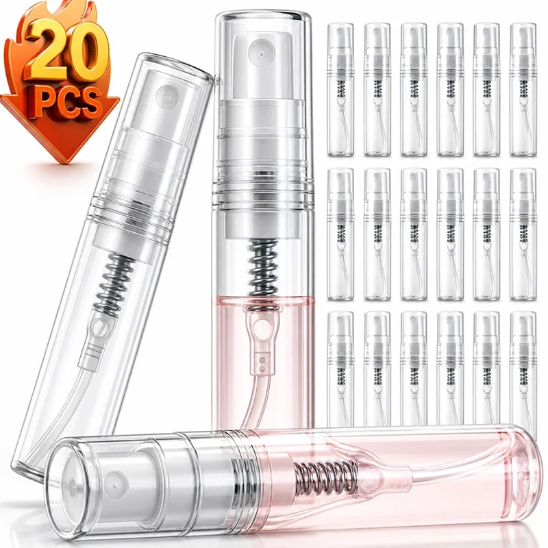 Mini Spray Bottle Empty Perfume Atomiser Plastic Fine Mist Clear Refillable Liquid Vials Cosmetic Sample Container Accessories
