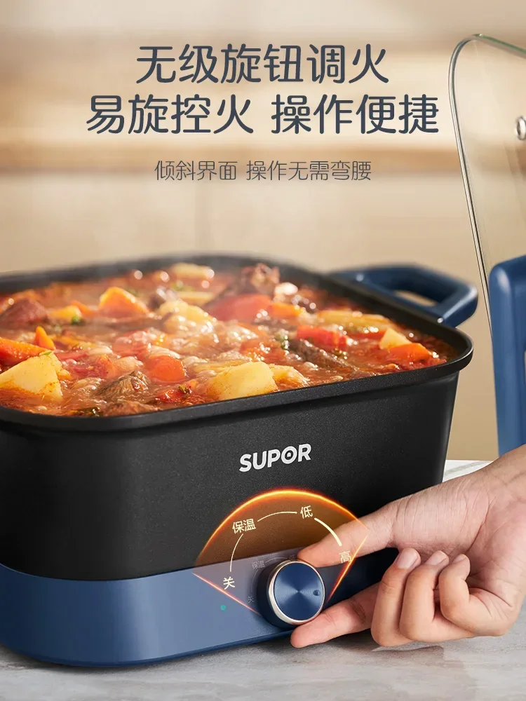 220V Large Capacity Multi-function Electric Hot Pot, Soup and Food Cooker for Home Kitchen