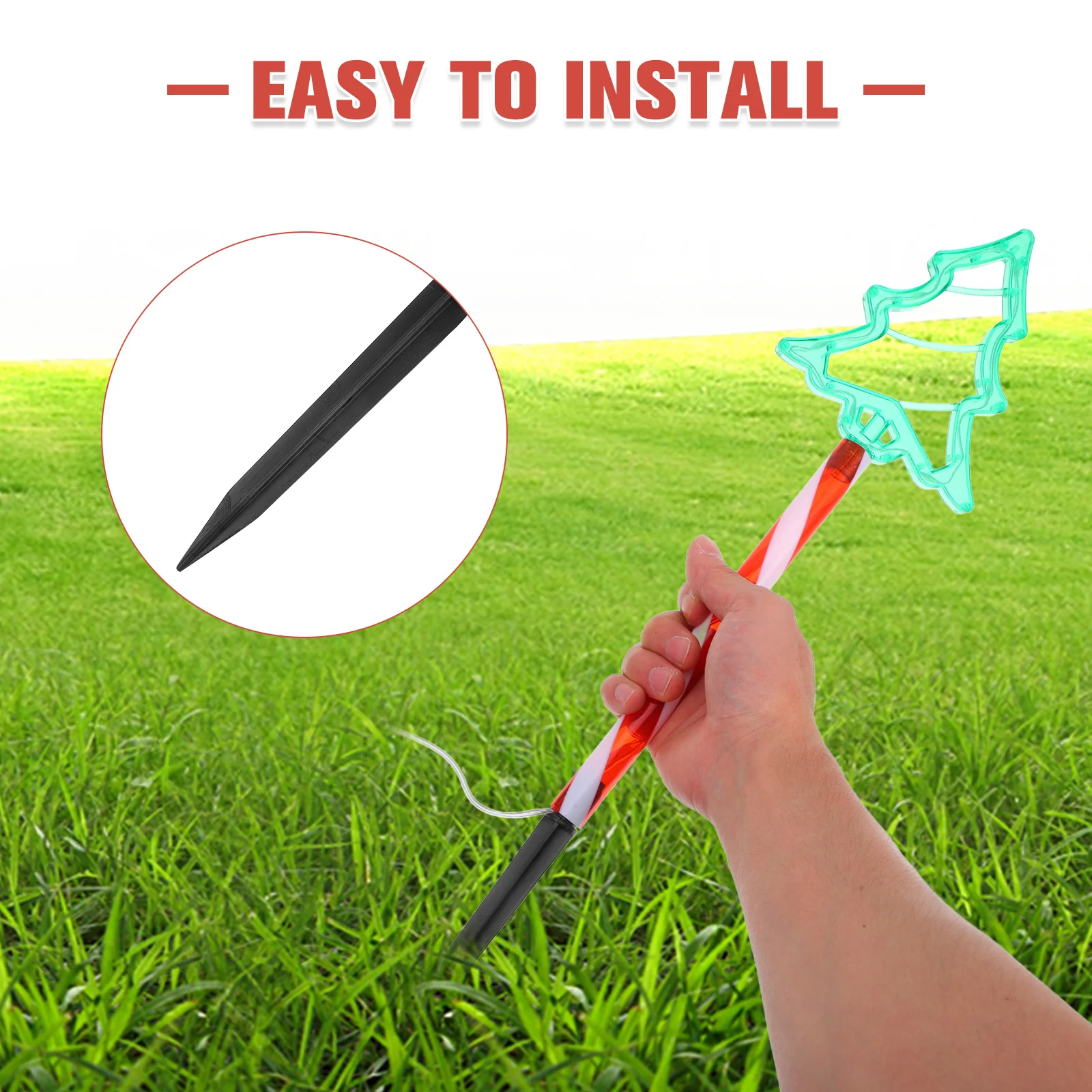 1 مجموعة عيد الميلاد حديقة حصة أضواء LED في الهواء الطلق مسار مصباح مقاوم للماء تضيء حصة لساحة حديقة عيد الميلاد الديكور مجموعة