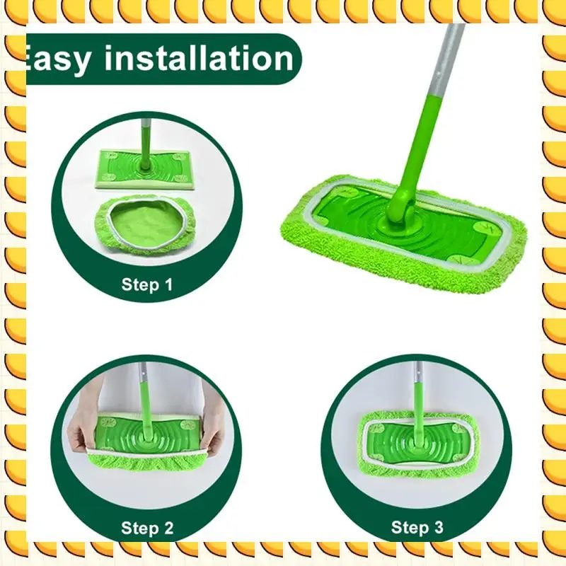 

BAAU, 4 шт., для Swiffer, подметальная машина, многоразовая накладка для швабры из микрофибры, аксессуары для швабры для чистки пола