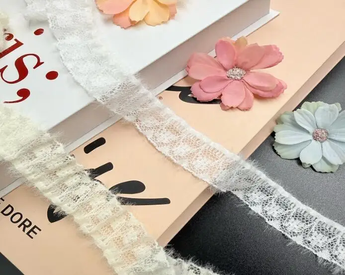Width:2.0cm(0.78”inch)Minimalist pattern plush elasticity cotton embroidery Lace Fashion lace Accessories Sewing(SSA-4692)