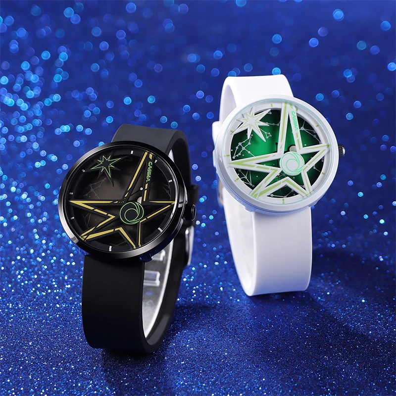 CASIMA Coppia Orologi Orologio sportivo, Movimento al quarzo, Orologio da studente Orologio Jelly Impermeabile, Modello CS2161-1044