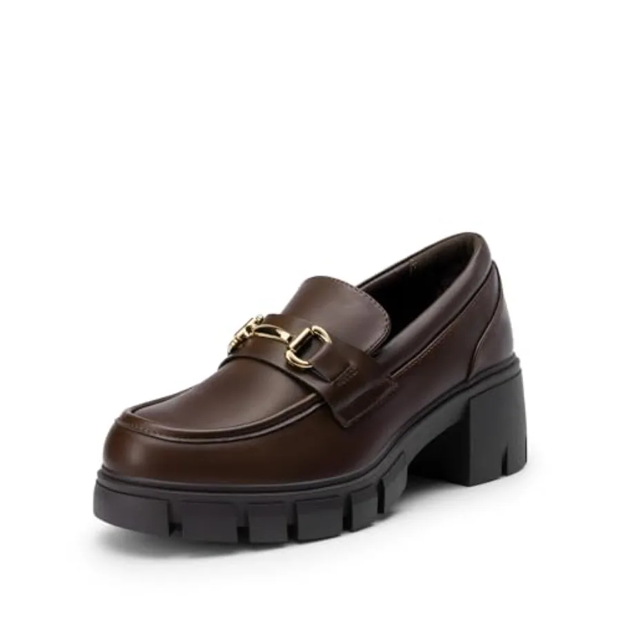 

DREAM PAIRS Women's Platform Chunky Loafers