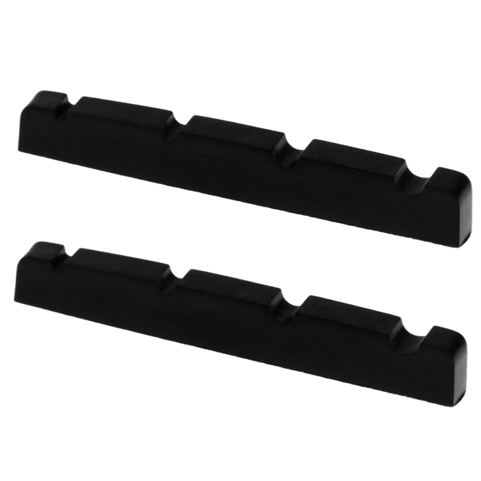 Musiclily Pro Urea Resina Plástico 40 mm Tuercas para bajo de jazz ranuradas Fondo plano para bajo J de 4 cuerdas (juego de 2)