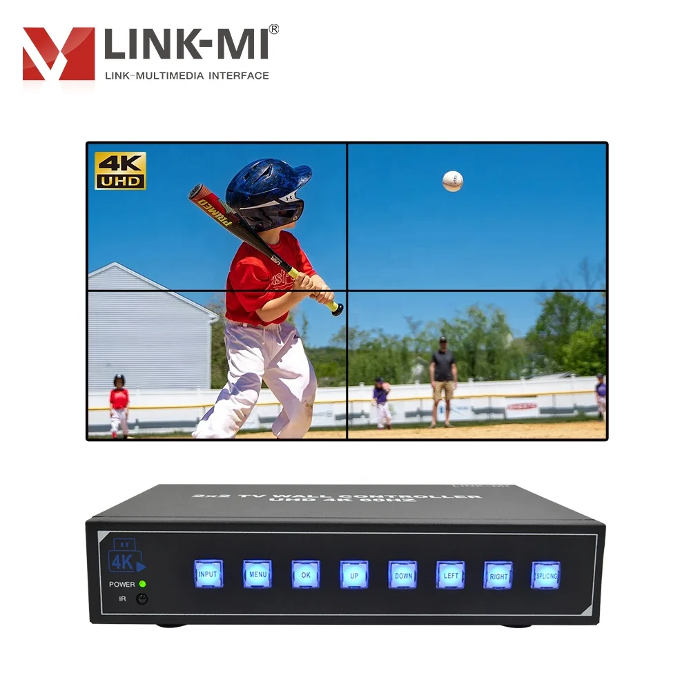 

2X2 4K for HDMI Video Wall Controller HDMI2.0 1X2 1X3 1X4 TV Wall Controller for 4 Ultra HD TVs Audio & Video Accessories