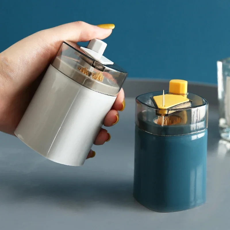 Dispensador automático de palillos de dientes, tipo prensa creativa, caja de palillos portátil para el hogar, cocina, mesa de comedor