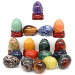 22×30mm Egg Natural Stones Healing Crystals Massage Gems Chakra Energy Quartz Mineral Specimen Jewelry DIY Home Decoration Gifts
