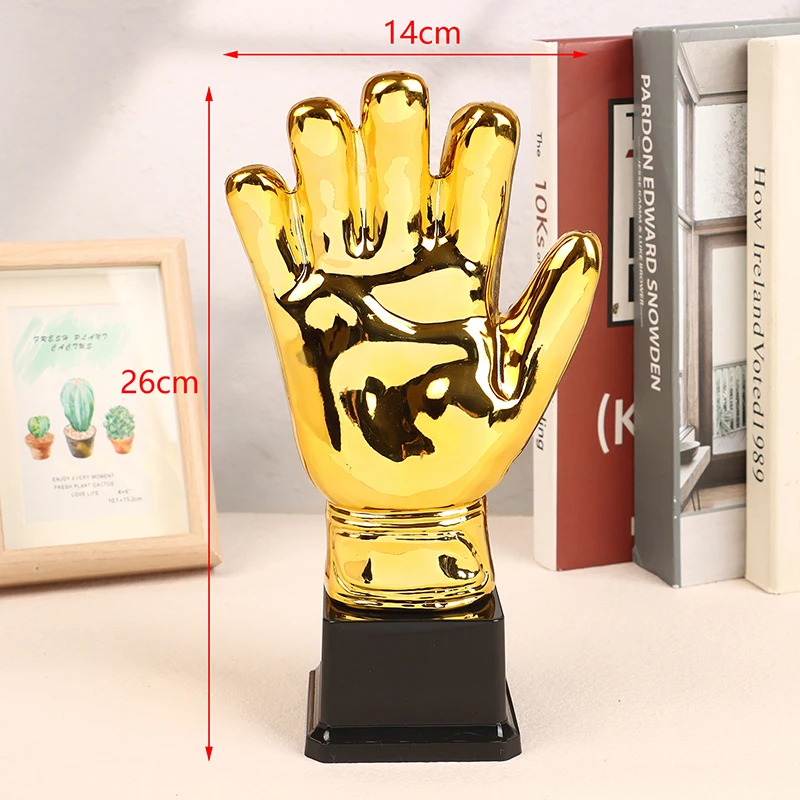 Golden Gloves Football Trophy Winner Gold Trophys Goalkeeper Gamesoccer Competition Adult Glove School Kids Awardtrophies Cup