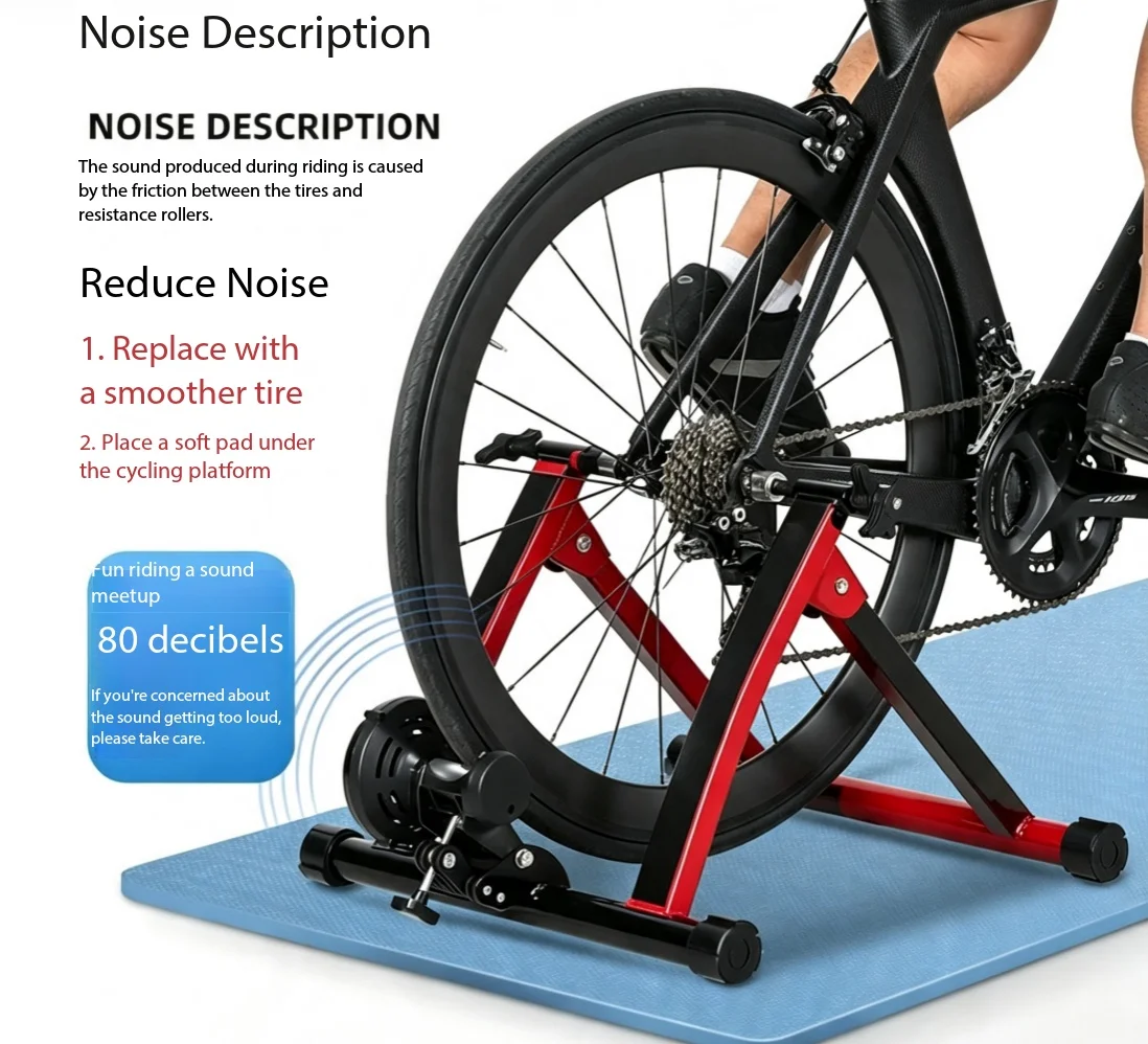 Foldable 6‑Level Wire‑Controlled Magnetic Bike Trainer Indoor Home Cycling Stand for Road & Mountain Bikes Fitness Practice