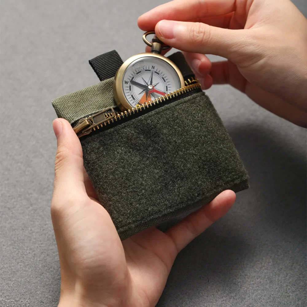 Tactical EDC Canvas Toolkit Mini Multifunctional Coin Key Card Case Portable Outdoor Small Toolkit