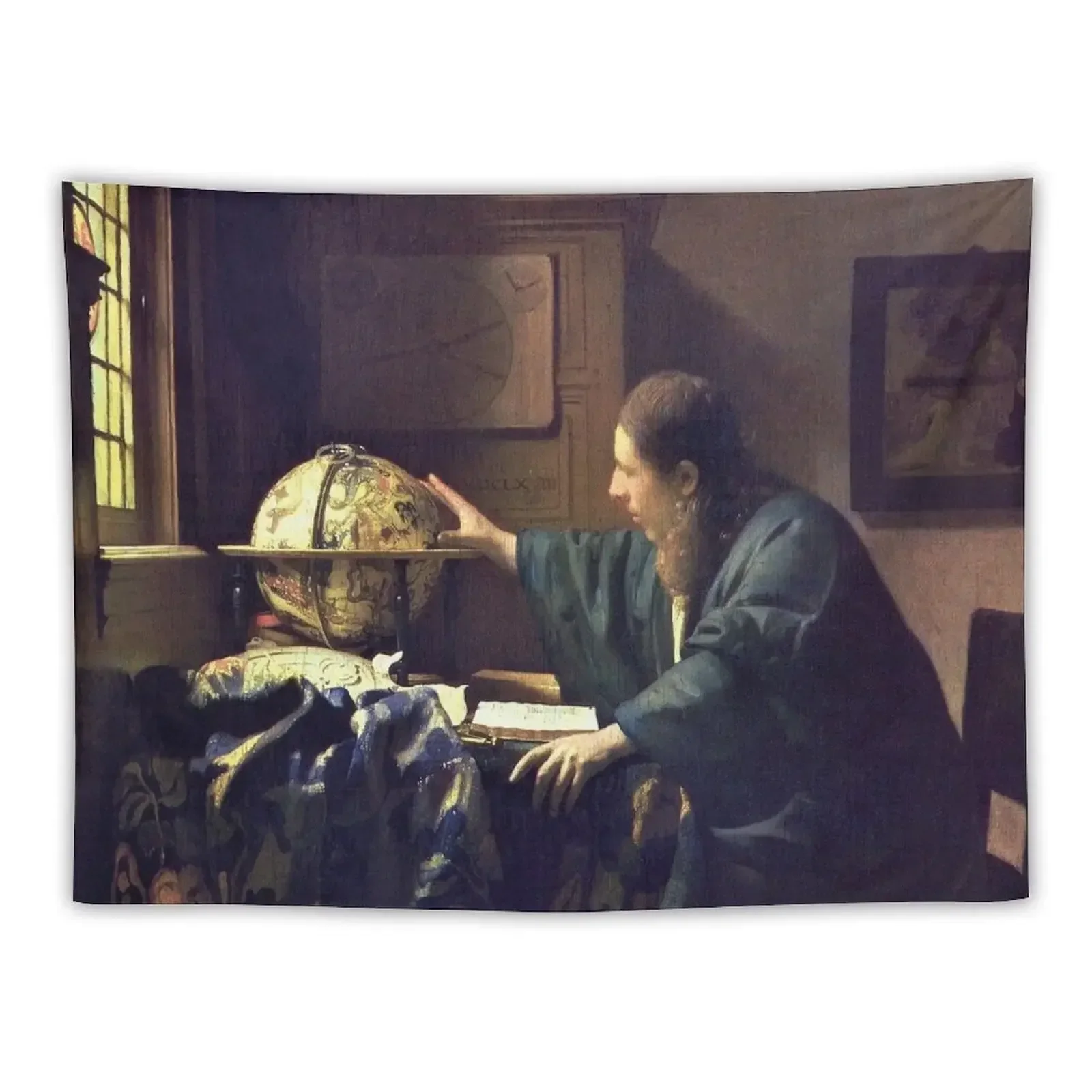 HD The astronomer, by Johannes Vermeer - HIGH DEFINITION Tapestry Room Decoration Accessories Decorative Paintings Tapestry