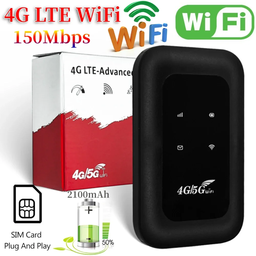 

FM800 4G Lte WiFi Router Wireless 150Mbps Hotspot with SIM Card Slot Chip Portable Modem 3000mAh Mini Mobile Hotspot Plug & Play