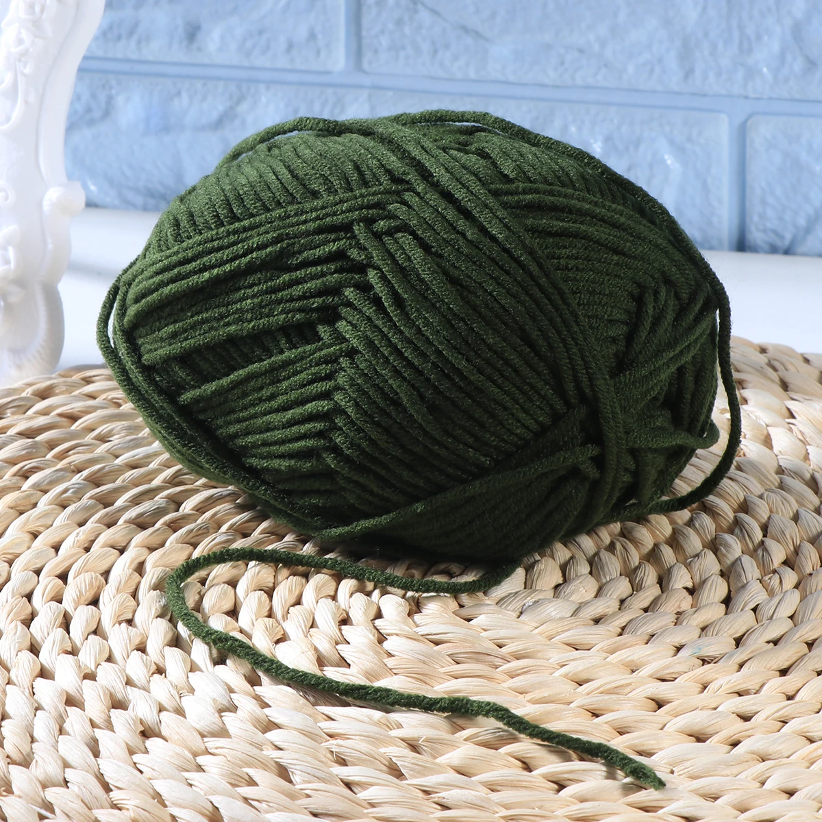 

50 G Milk Cotton Yarn Chunky Beginner Crochet Cream for Crocheting Bulky Thick Knitting Baby Hooks