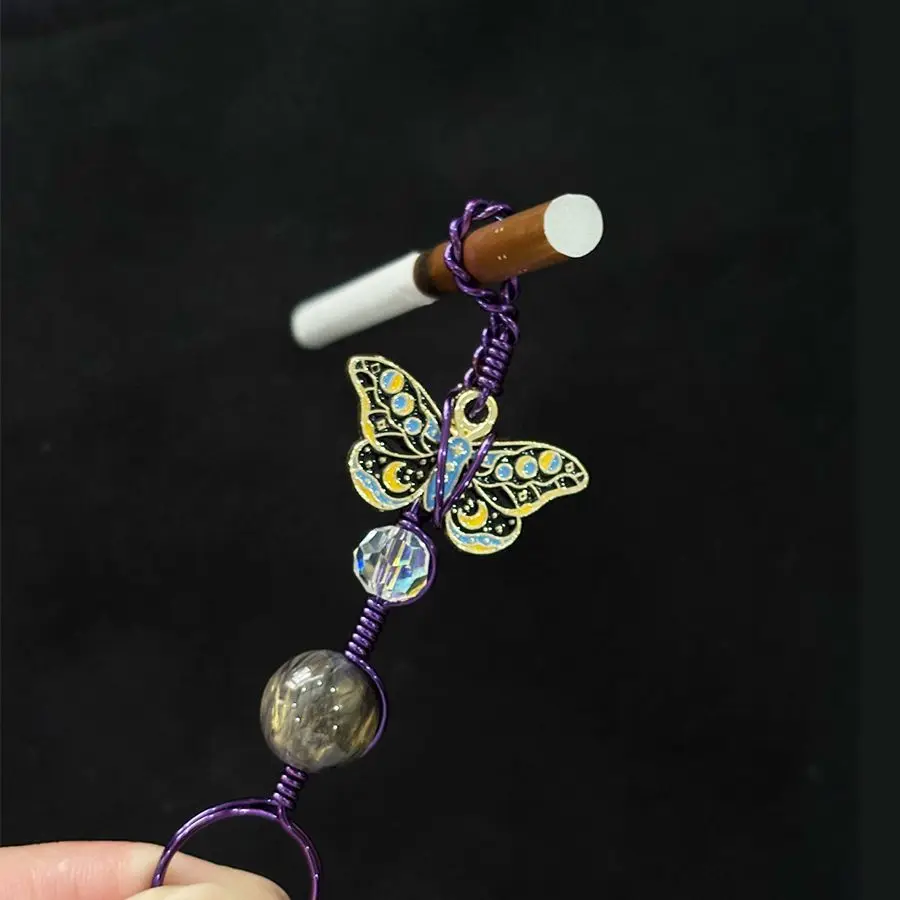 Cross Cigarette Holder Ring Winding Ring Cigarette Holder Anti Smoking Hand Thickness Adjustable Cigarette Accessories