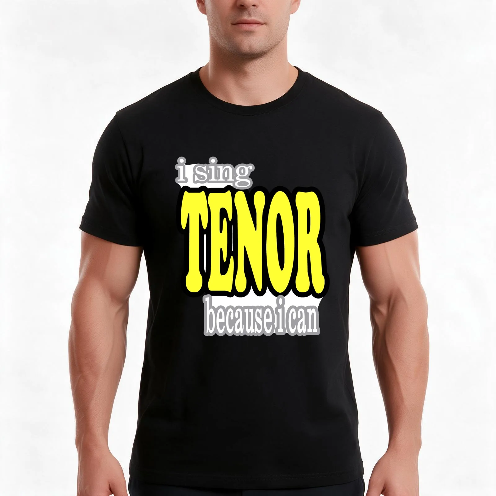I Sing Tenor Because I Can T-Shirt, Summer Casual Cotton Tee, Oversized Streetwear Tops, Vintage Graphic Print, Unisex Men Women