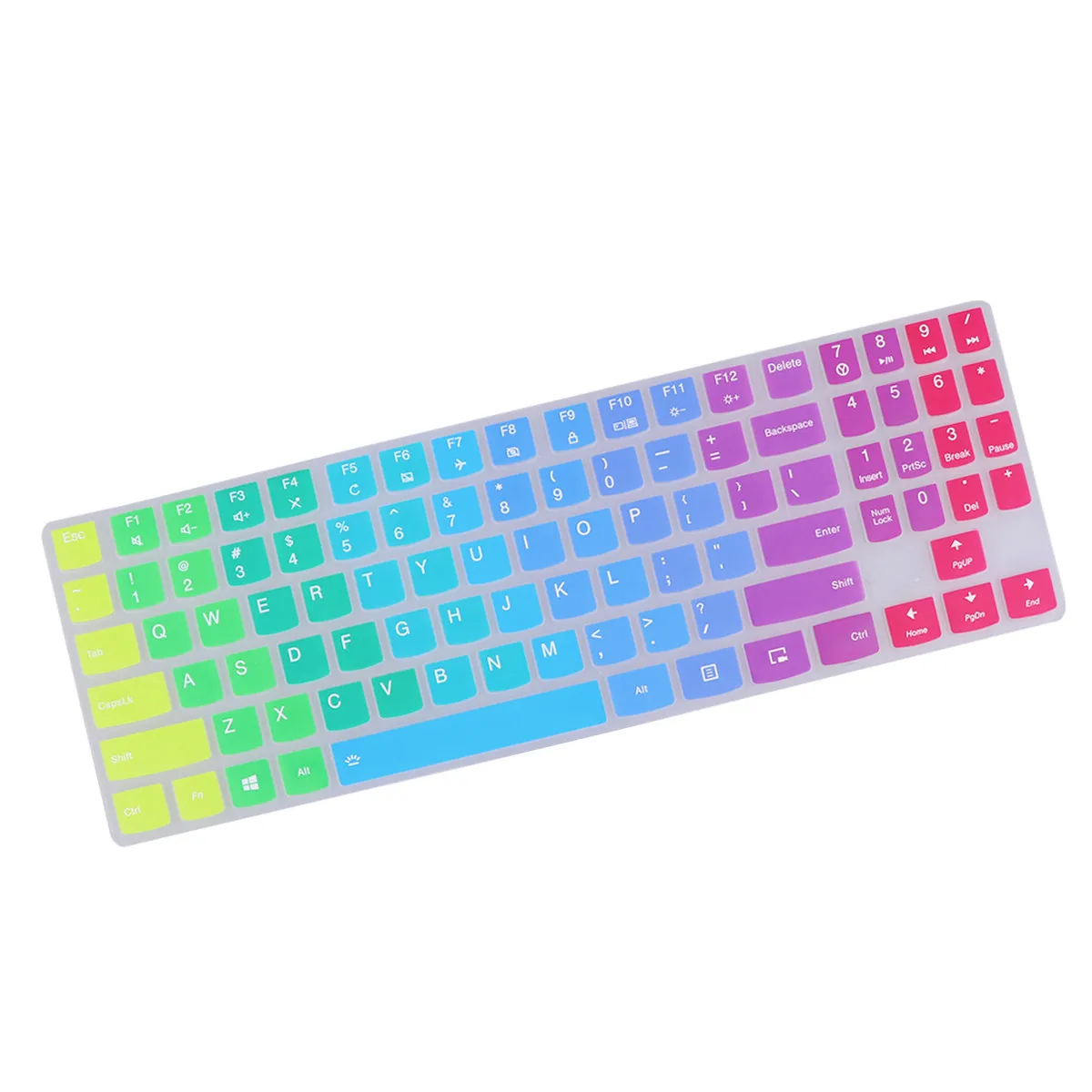 

15.6 Inches Dustproof Keyboard Protector Silicone Cover for Laptop R720 Rainbow - Waterproof Anti-Splash Dirt Resistant Easy