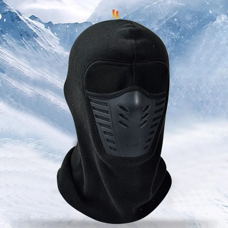 Sports Balaclava Breathable Fleece Thermal Neck Full Face Mask Ski Hood Cap Beanies Windproof Soft Outdoor Hiking Bike Headwear