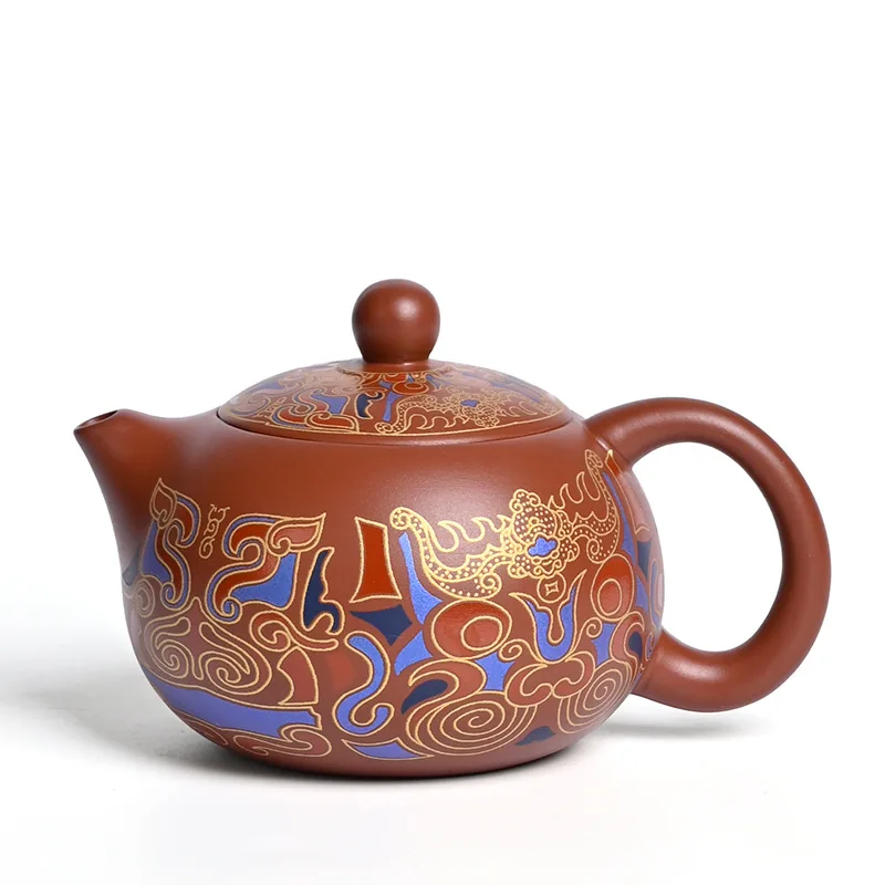 Kolor emalii fioletowy piasek czajniczek Dahongpao Xishi garnek ceramiczny rฤcznie robiony domowy czajniczek do warzenia