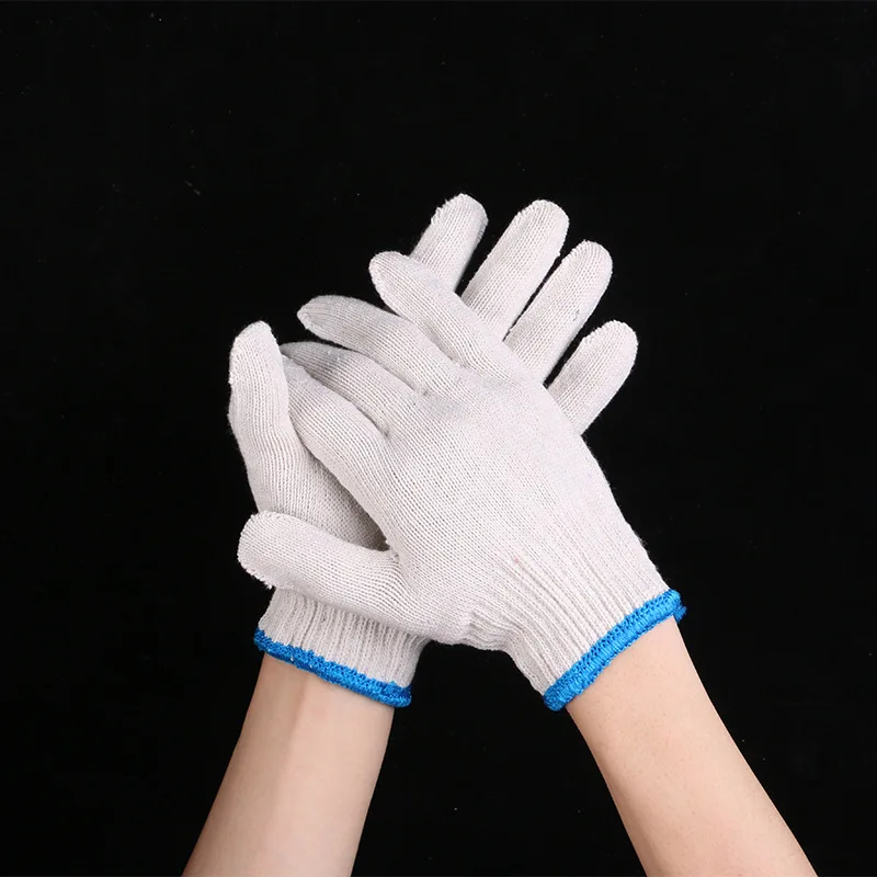 12 pairs of thickened and encrypted cotton yarn gloves, used for general labor, gardening, cleaning, and daily hand protection