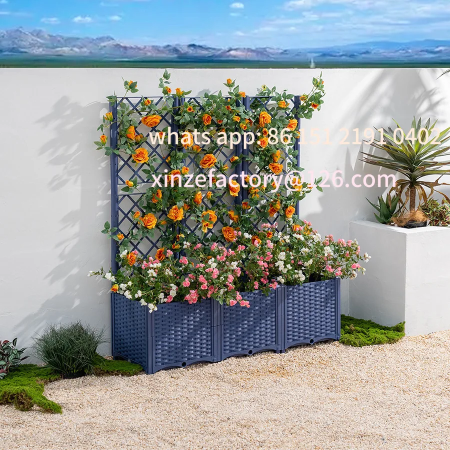 Customizable Flower Box Outdoor Fence Partition Roof balcony indoor multi-functional vine climbing bracket planting box