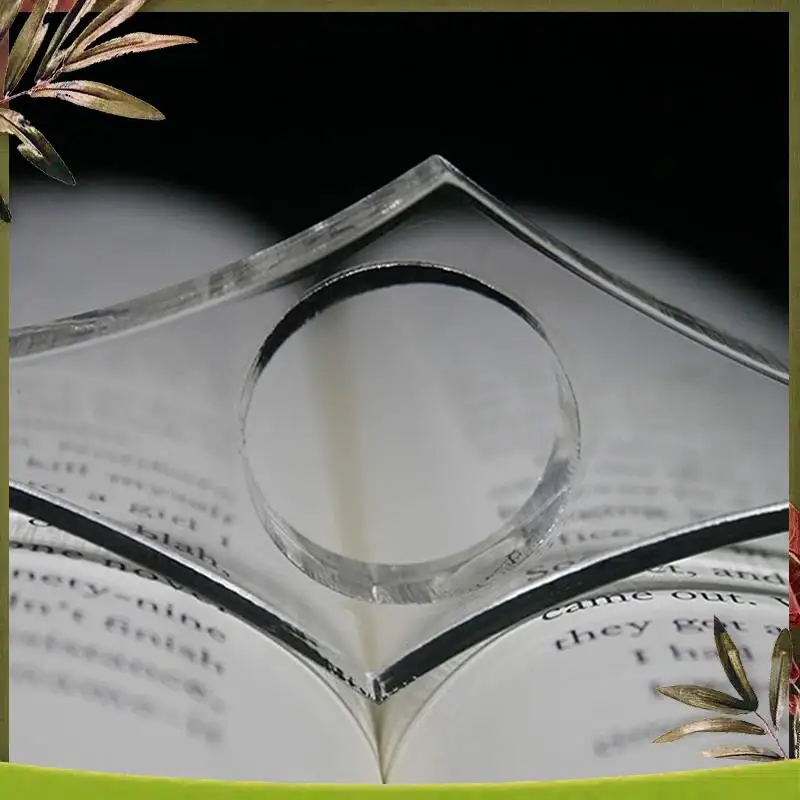

New-Clear Page Spreader Thumb Ring Page Holder - Transparent Thumb Bookmark - Reading Accessories