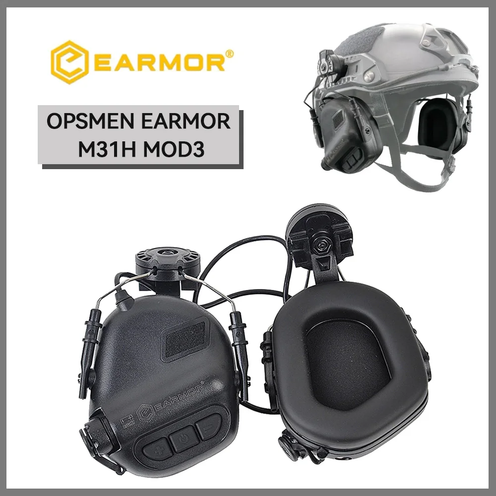 

OPSMEN EARMOR M31H MOD3 Tactical Headset Noise Canceling Hearing Protection Softair Aviation Headphone for FAST MT Helmets