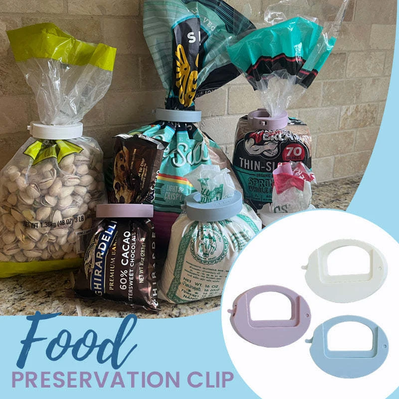 Portable Kitchen Storage Food Snack Sealing Bag Clips,Refrigerator Magnet Sealer Clamp Plastic Tool Kitchen Accessories 1pc