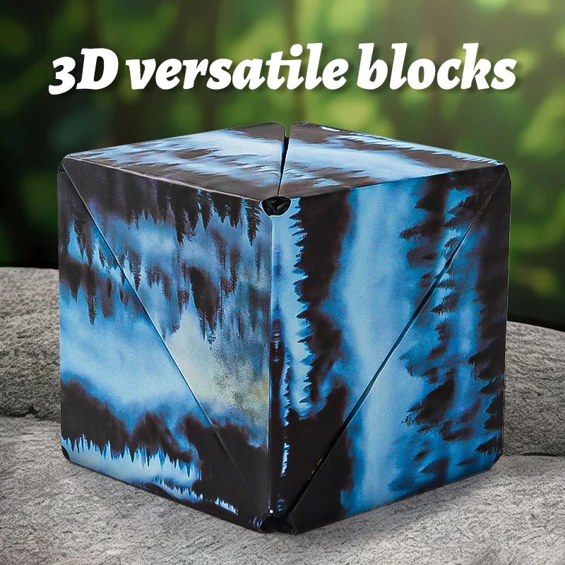 Three-dimensional Variety Magic Cube Toy, Geometry Infinite Magic Changeable Cube Toys