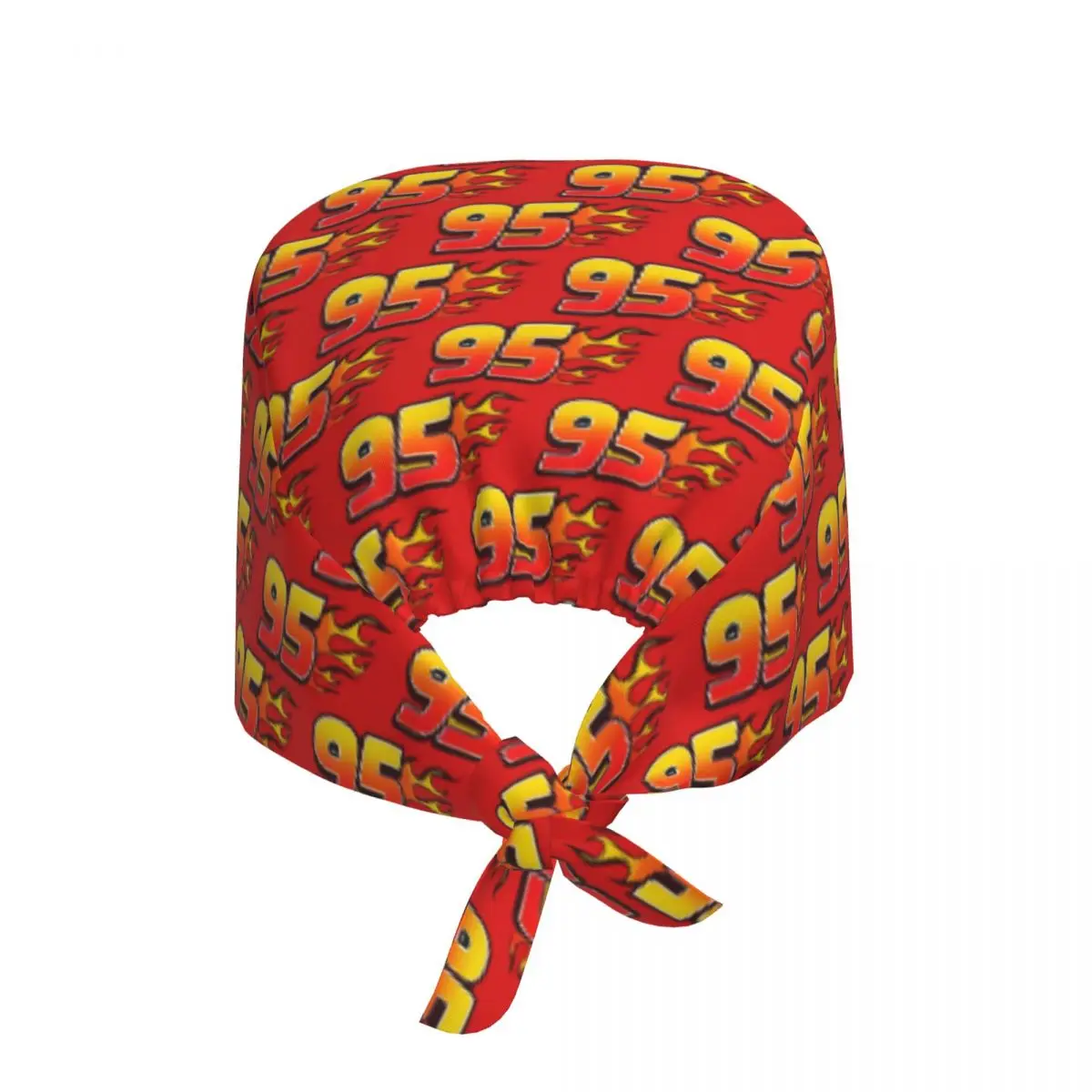 Car 95 Lightning Mcqueen Breathable Scrub Hat Surgical Scrub Caps Nursing Hats Racing Car Work Scrubs Hat for Medical Surgical