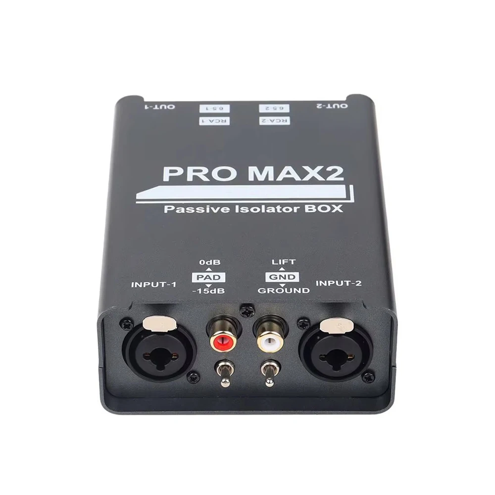 1 ชิ้น Dual-Channel 6.5 XLR Mixer Audio Isolator Current Sound Noise Mixer ไมโครโฟน Common Ground Filter Isolator ผสม