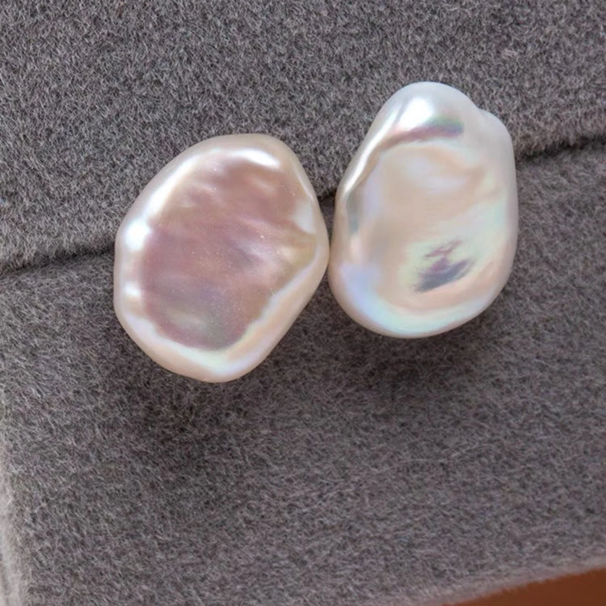 Aurora White Natural Freshwater Baroque Irregular Petals Small Stone Keshi Pearl Earrings S925 Sterling Silver Elegant Gift