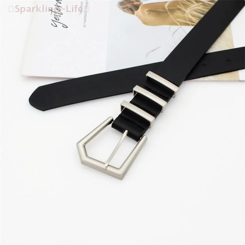 Unisex Heart Buckle Belts in Black: Simple, Stylish Decoration for Jeans Perfec Casual Outfits Fashionable Gift Option