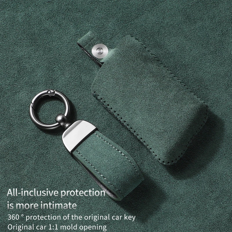 Alcantara Suede 5 Button Car Key Case Cover For Lexus LM350h LM500H 2023 2024 Car Key Protection Shell Accessories