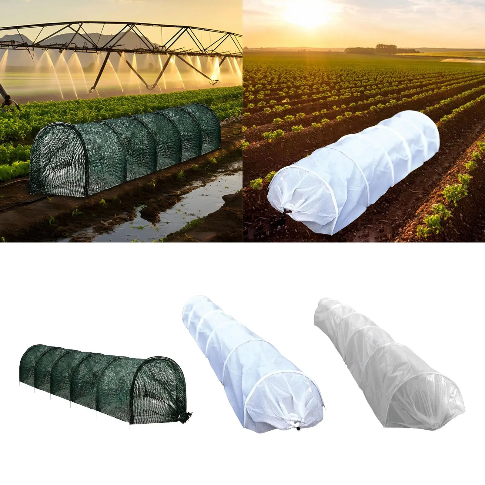 Garden Tunnel Shade Net Cover, Tunnel Plant Row Cover, Easy Use, Heavy Duty Balcony, Yard, Greenhouse, Sun And Heat Protection