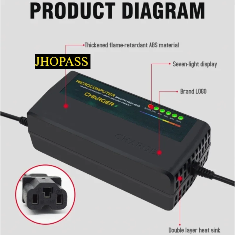 الذكية HD 96 فولت 20AH 6 LED عرض شاحن بطارية الرصاص الحمضية للدراجات النارية E-الدراجة سكوتر سيارة AC110V-220V الاتحاد الأوروبي الاتحاد الأفريقي الولايات المتحدة المملكة المتحدة قابس مهايئ