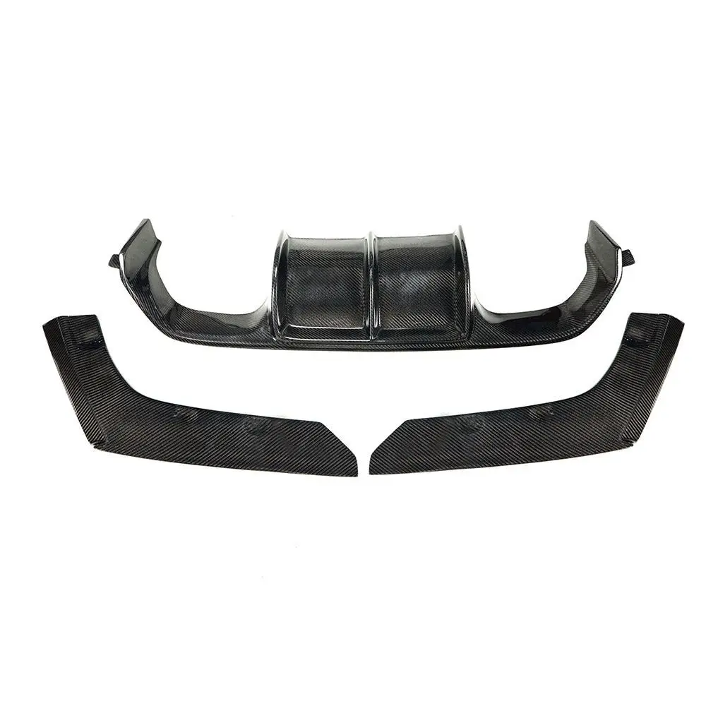 Dry Carbon V-Shaped Rear Lip With Corners, Rear Bumper Lower Splitter for F82