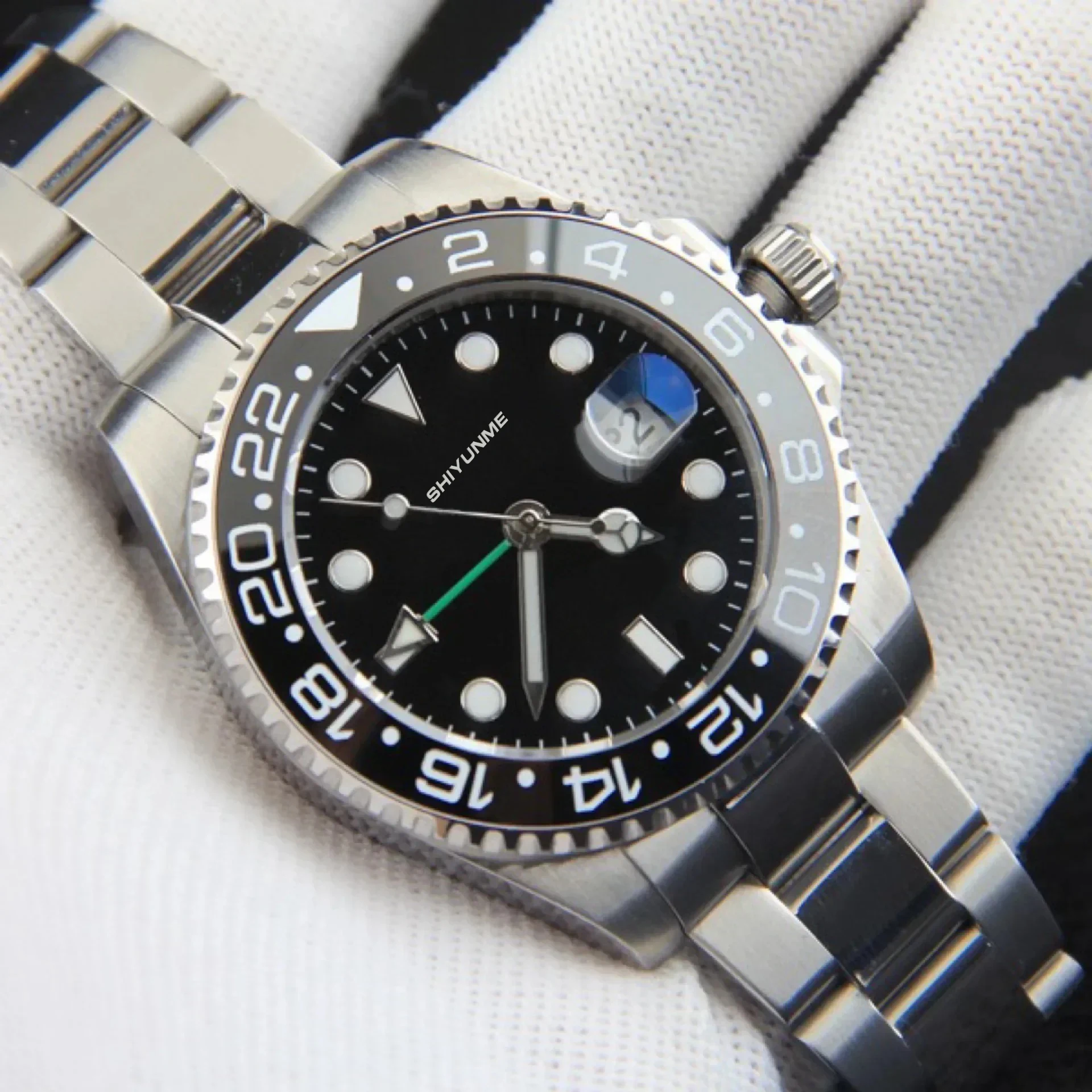 Automatische mechanische Unisex-Uhr, voll funktionsfähig, World Time Sapphire 2813, Serie 904L