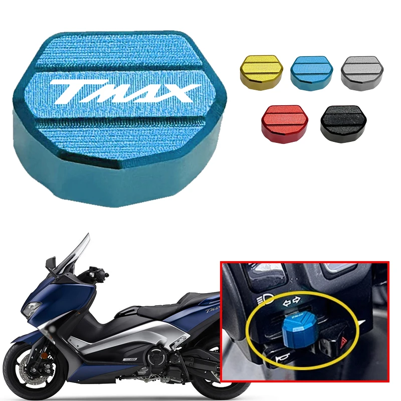 

Mototcycle CNC Aluminum Alloy Switch Button Fit For YAMAHA TMAX560 TMAX530 T-MAX TMAX 500 530 560 Signal Switch Key Cap Cover