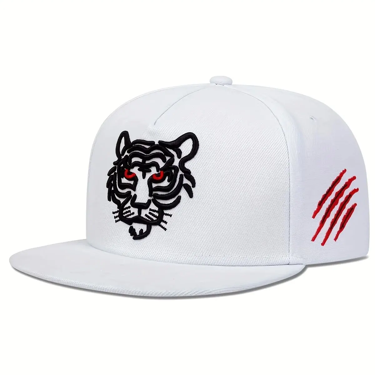 Unisex Tiger Embroidered Hip-hop Hats Outdoor Adjustable Casual Baseball Caps Sunscreen Hat