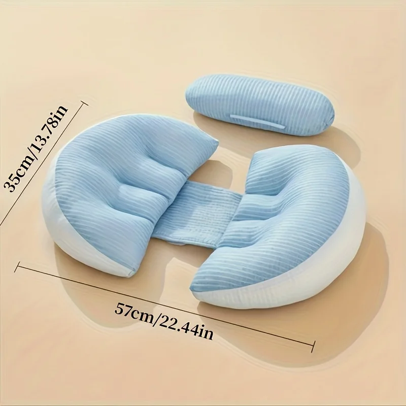 Almohada ergonómica para embarazo para personas mayores, almohadilla de soporte en forma de U con protección de cintura