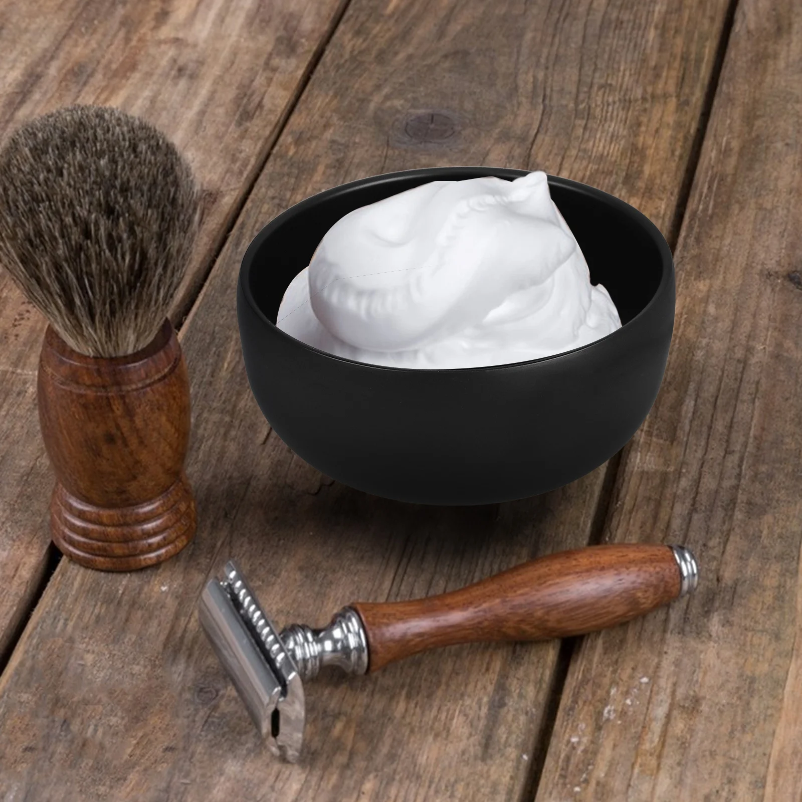 

Soap Bowl Stainless Steel Reusable Metal Lid Brush Stand Foam Rich Daily Grooming Tool For Men Vintage Style Shaving Cup