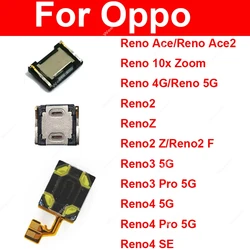 OPPO Reno 2 2Z 2F 3 Pro 4 Pro 4SE 5G Reno ACE 2 10X Zoom 5G 용 이어폰 스피커, 사운드 수신기, 플렉스 케이블 부품